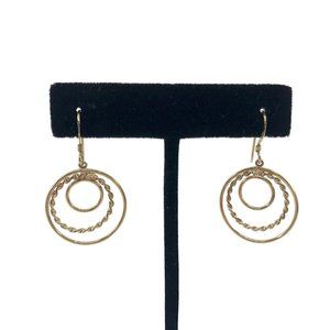 Silver Vermeil Triple Circle Dangle Earring